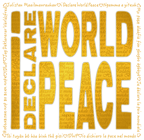 The Golden #IDWP Peace Logo is a quite striking and looks great on tees and other clothing.