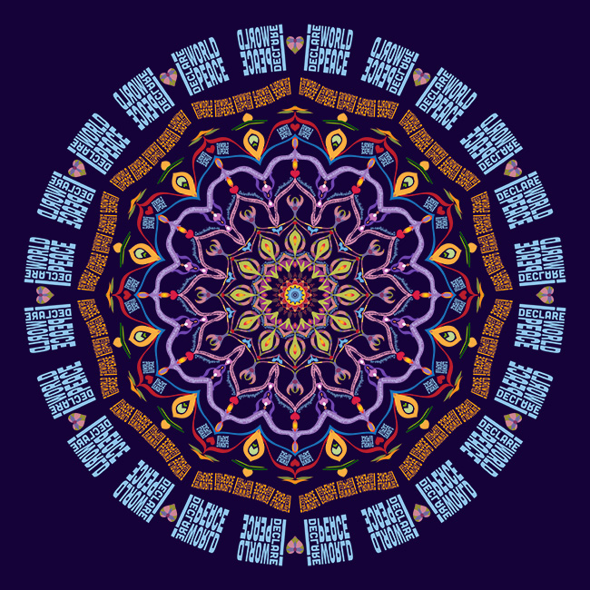 Strikingly beautiful #IDWP I Declare World Peace Mandala.