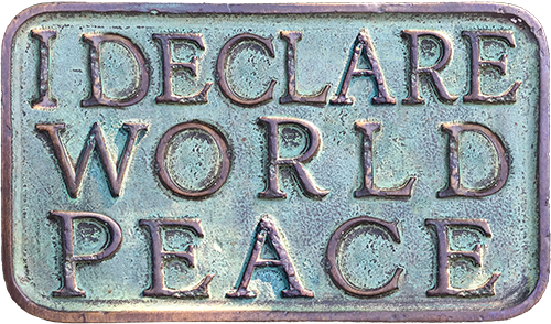 The cool I Declare World Peace Bronze Plate at  Teespring Store. #IDWP