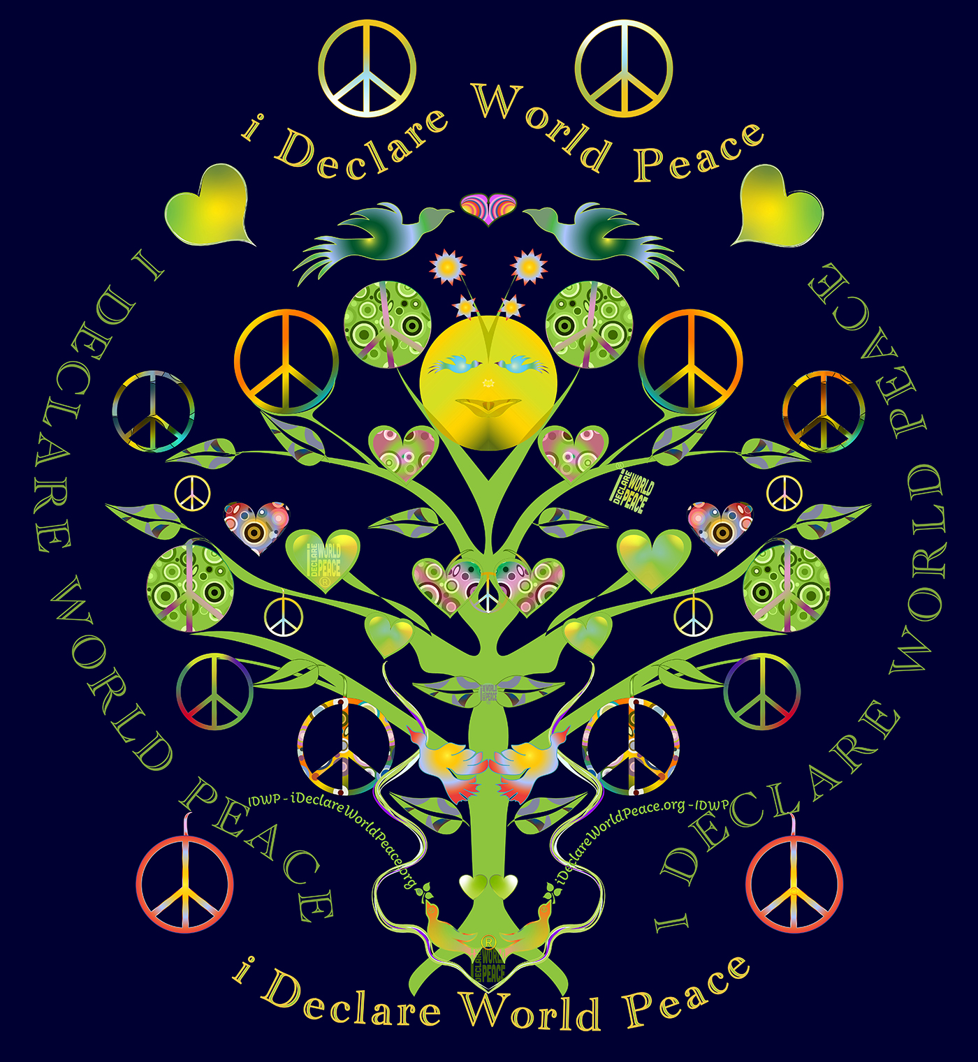 #IDWP I Declare World Peace Affirmation. Click image for Teespring store. 