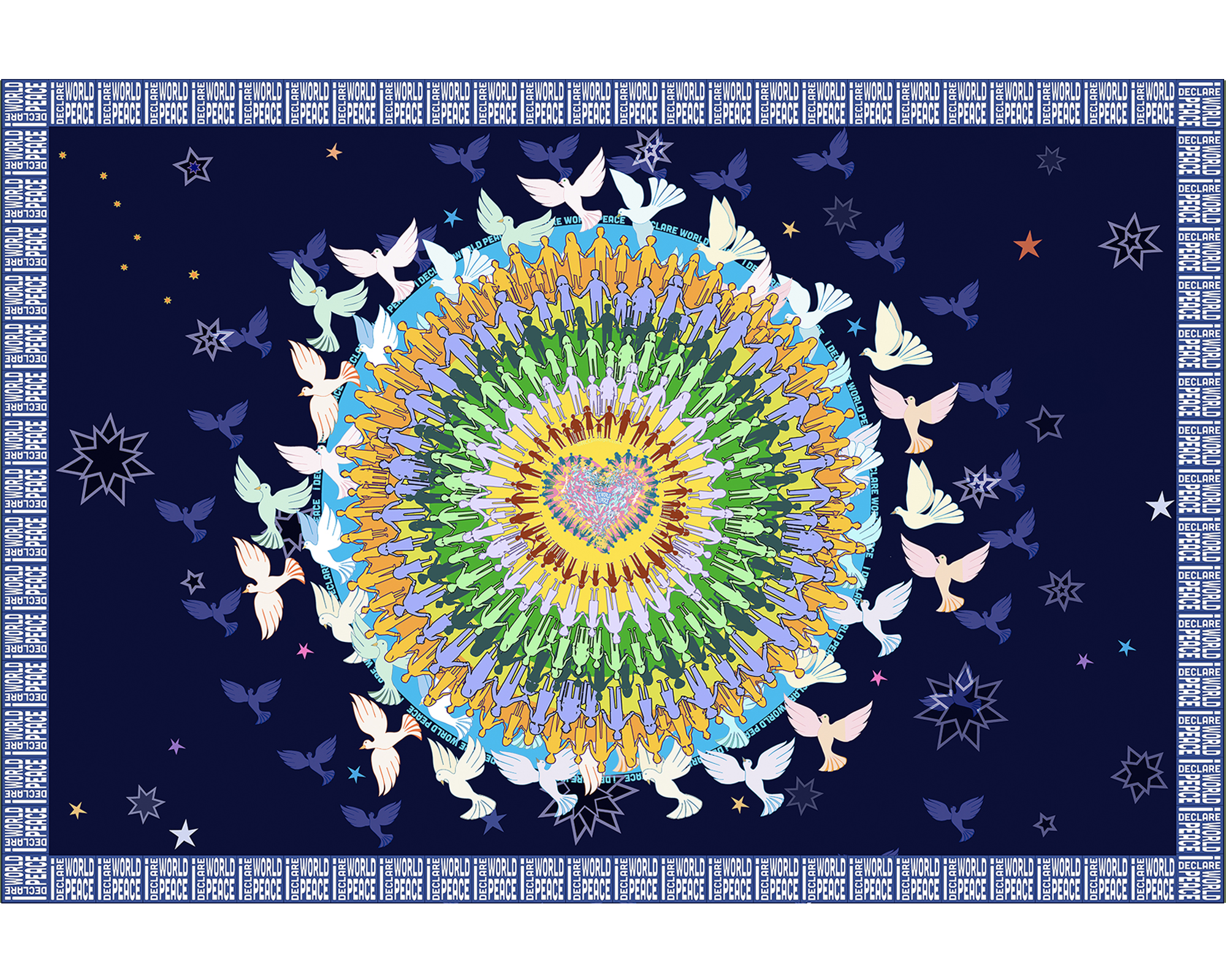 #IDWP Planet of Peace where People, Doves, Stars & Universe coexist in perfect Harmony. Click for store.